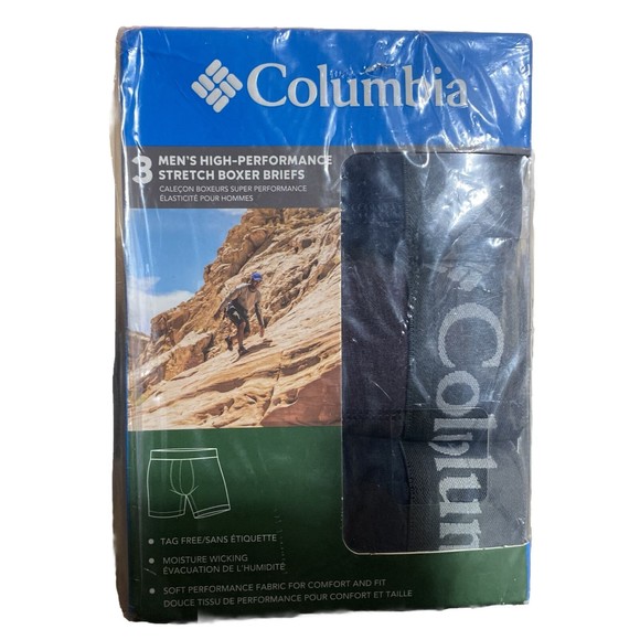 Columbia High Performance Underwear Boxer Briefs 3 Pack Stretch Men’s XL NEW - Picture 1 of 7